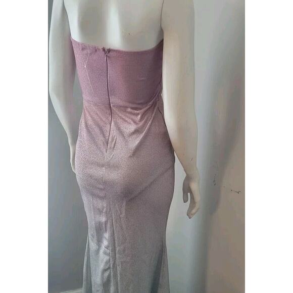Bump Biddy Maternity Formal Dress Gown Womans Sz. S Fades Pink to Silver New - Picture 12 of 15